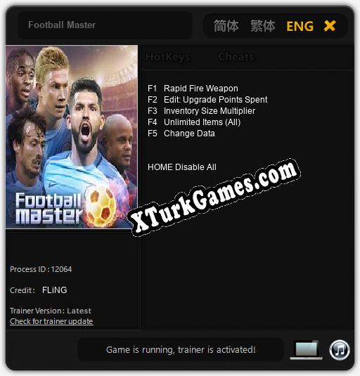 Football Master: Cheats, Trainer +5 [FLiNG]