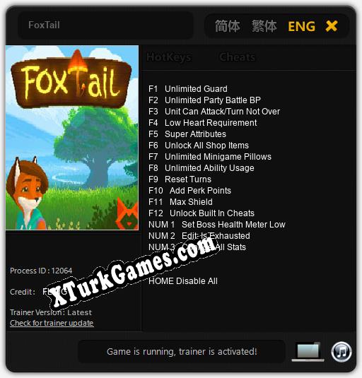 FoxTail: Trainer’ı (V1.0.48)