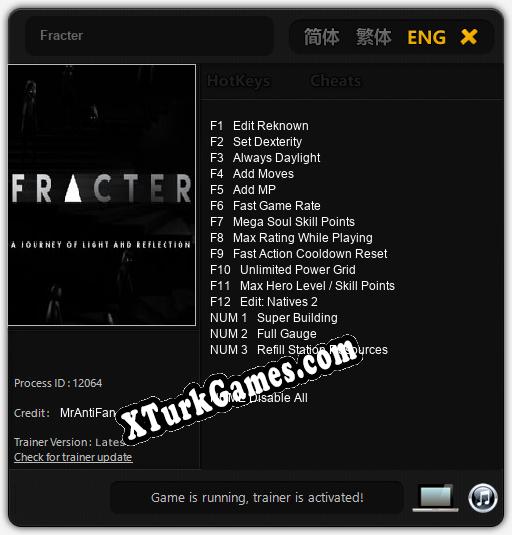 Fracter: Trainer +15 [v1.4]