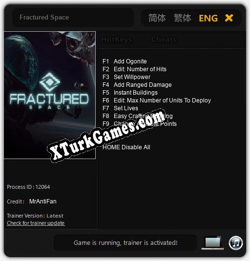 Fractured Space: Trainer’ı (V1.0.41)