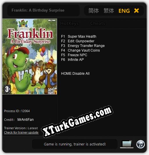 Franklin: A Birthday Surprise: Trainer’ı (V1.0.58)