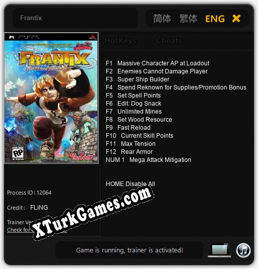 Frantix: Cheats, Trainer +13 [FLiNG]