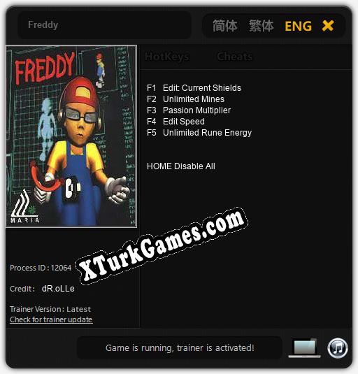İçin Trainer’ı Çıktı Freddy [v1.0.4]