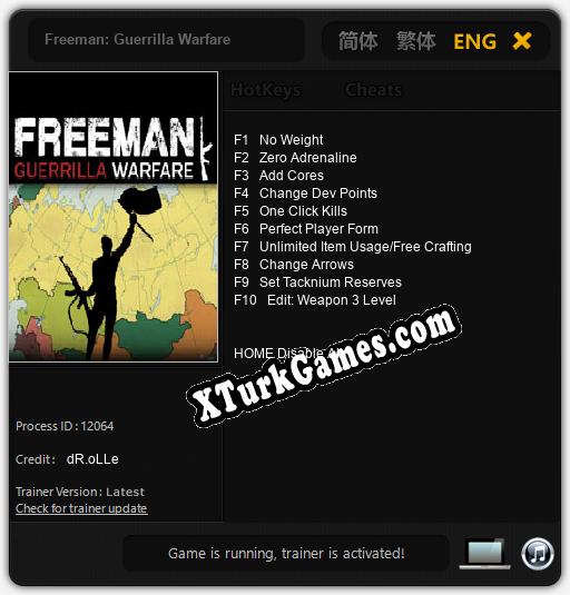 Freeman: Guerrilla Warfare: Cheats, Trainer +10 [dR.oLLe]