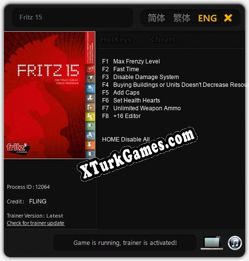 Fritz 15: Cheats, Trainer +8 [FLiNG]