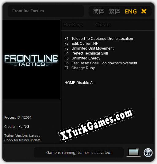 Frontline Tactics: Cheats, Trainer +7 [FLiNG]