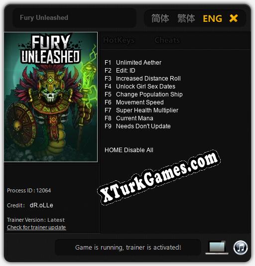 Fury Unleashed: Trainer’ı (V1.0.22)