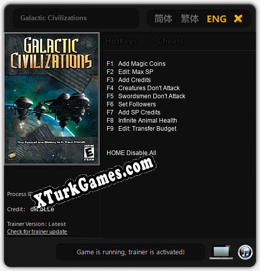 Galactic Civilizations: Cheats, Trainer +9 [dR.oLLe]