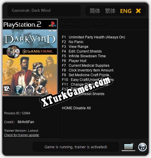 Gametrak: Dark Wind: Trainer +13 [v1.1]