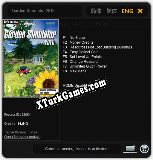 Garden Simulator 2010: Trainer’ı (V1.0.76)