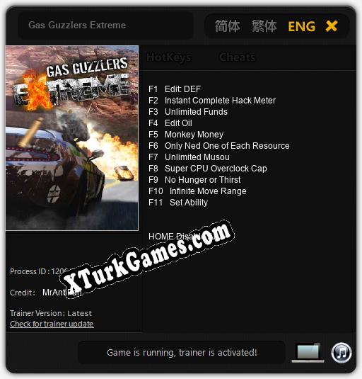Gas Guzzlers Extreme: Trainer +11 [v1.8]