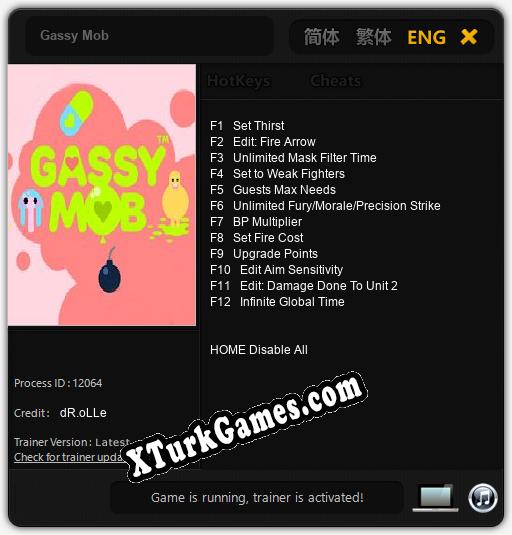 Gassy Mob: Trainer’ı (V1.0.84)