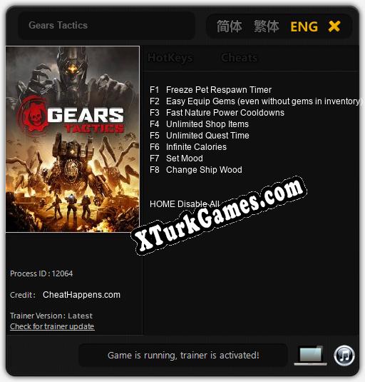 Gears Tactics: Trainer +8 [v1.7]