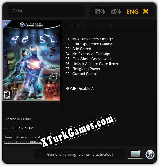 Geist: Trainer +8 [v1.5]