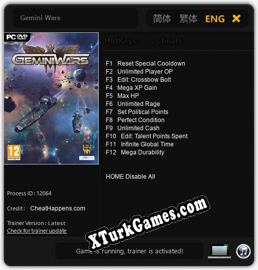 Gemini Wars: Trainer +12 [v1.8]