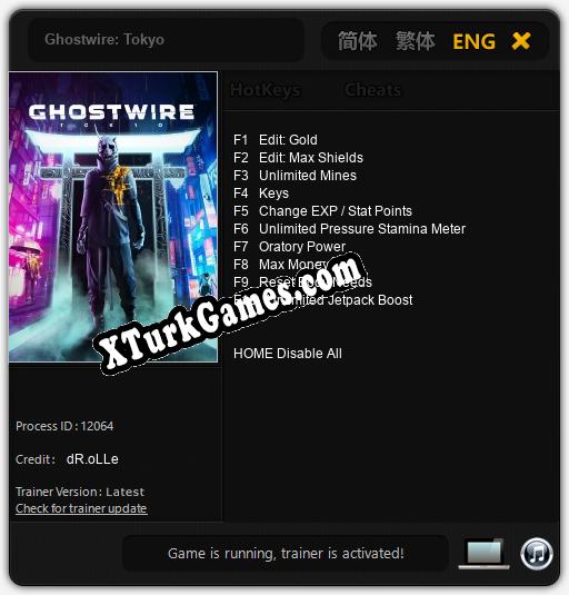 Ghostwire: Tokyo: Trainer’ı (V1.0.59)
