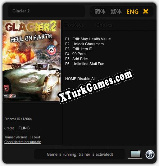 Glacier 2: Trainer +6 [v1.7]