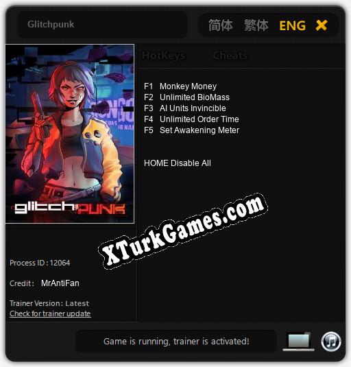 İçin Trainer’ı Çıktı Glitchpunk [v1.0.5]