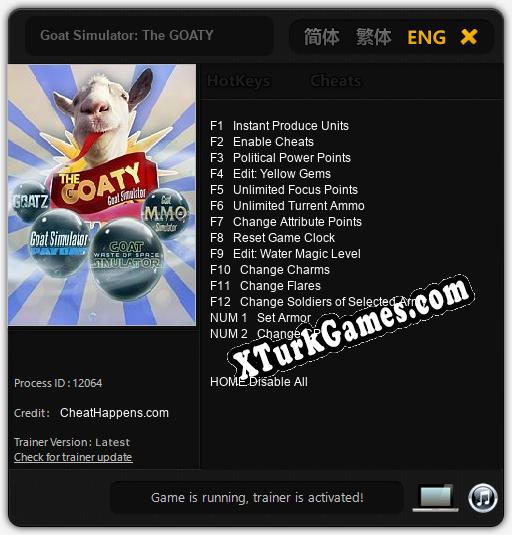 Goat Simulator: The GOATY: Trainer’ı (V1.0.39)