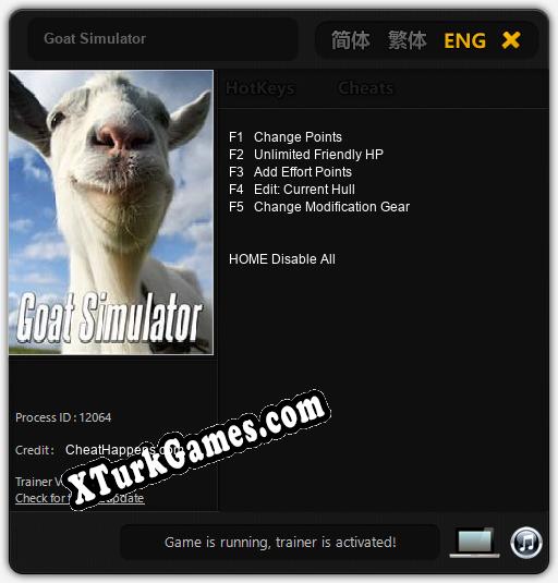 İçin Trainer’ı Çıktı Goat Simulator [v1.0.8]