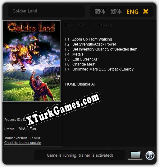 Golden Land: Cheats, Trainer +7 [MrAntiFan]