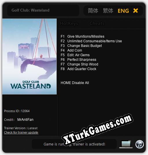 Golf Club: Wasteland: Cheats, Trainer +8 [MrAntiFan]