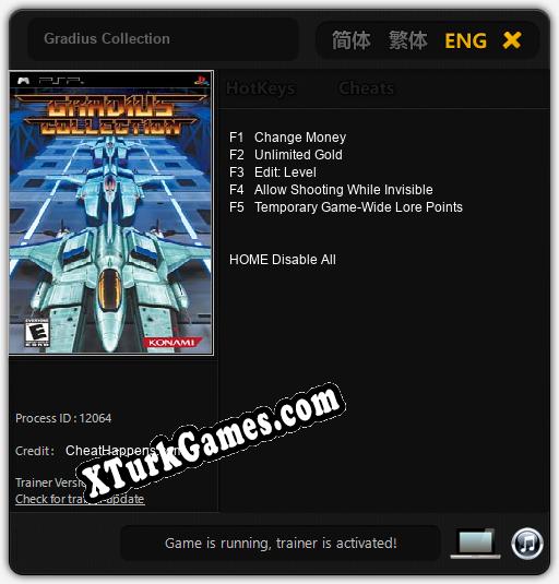 Gradius Collection: Trainer +5 [v1.7]