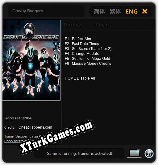 Gravity Badgers: Trainer’ı (V1.0.43)