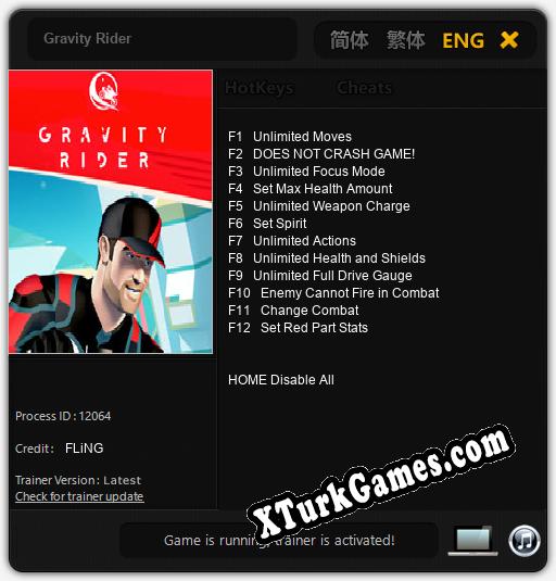 Gravity Rider: Trainer’ı (V1.0.22)