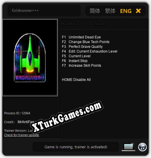 Gridrunner+++: Cheats, Trainer +7 [MrAntiFan]
