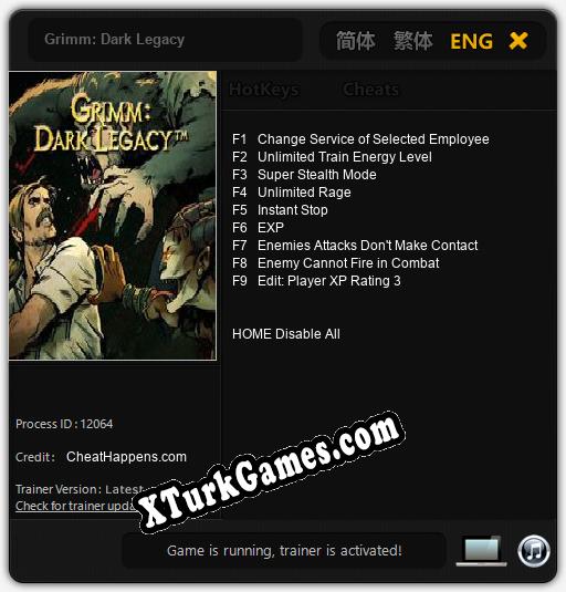Grimm: Dark Legacy: Trainer’ı (V1.0.78)