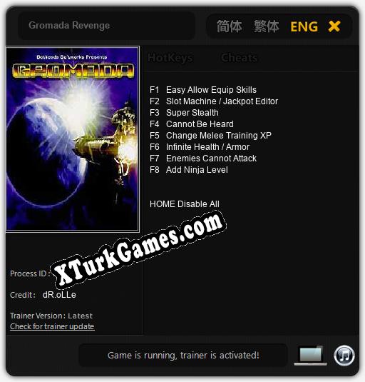 Gromada Revenge: Trainer’ı (V1.0.78)