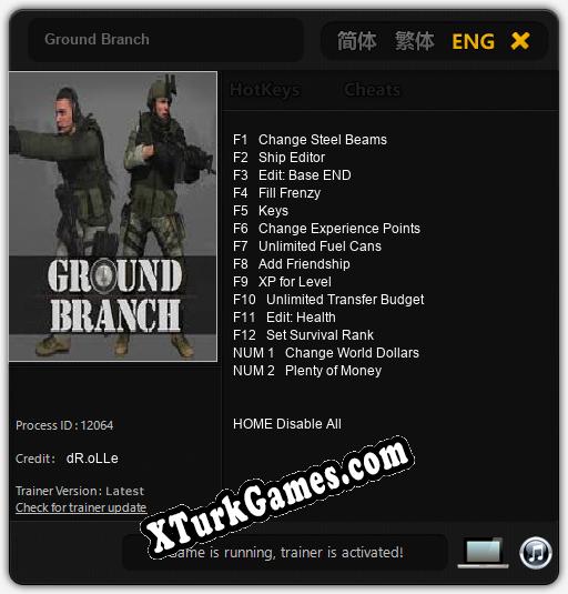 Ground Branch: Cheats, Trainer +14 [dR.oLLe]