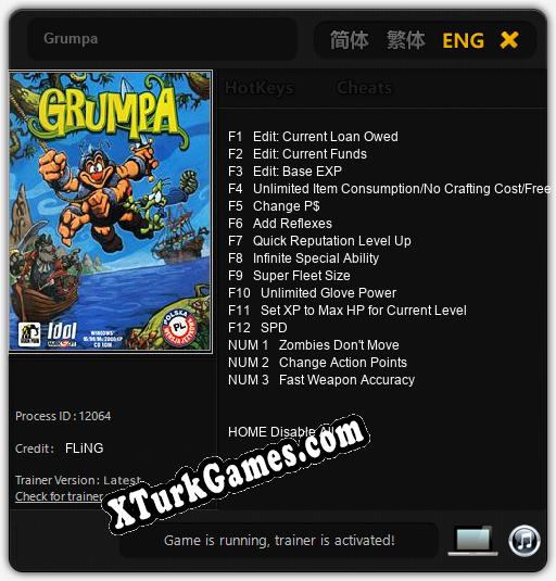 Grumpa: Trainer +15 [v1.8]