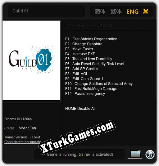 Guild 01: Trainer’ı (V1.0.55)