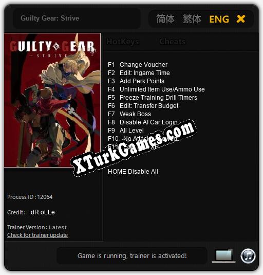 Guilty Gear: Strive: Trainer’ı (V1.0.94)
