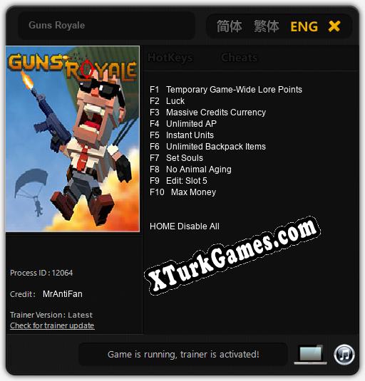 Guns Royale: Trainer’ı (V1.0.61)