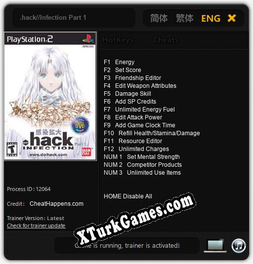 .hack//Infection Part 1: Trainer +15 [v1.7]