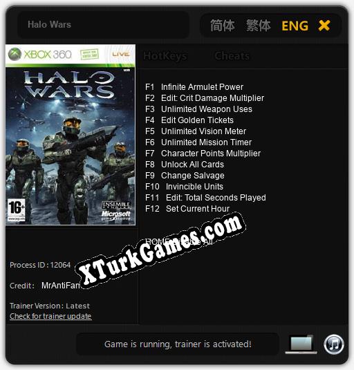 Halo Wars: Trainer’ı (V1.0.77)