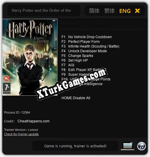 Harry Potter and the Order of the Phoenix: Cheats, Trainer +11 [CheatHappens.com]