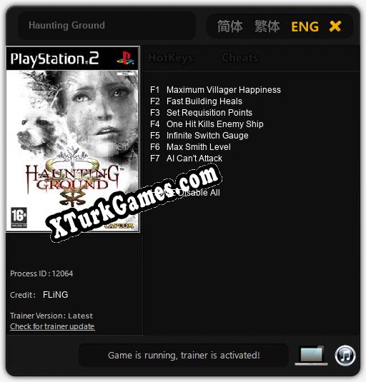 Haunting Ground: Trainer +7 [v1.5]