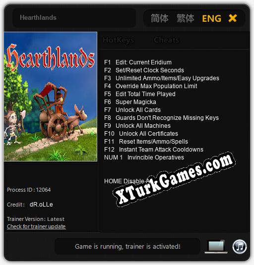 Hearthlands: Trainer +13 [v1.7]