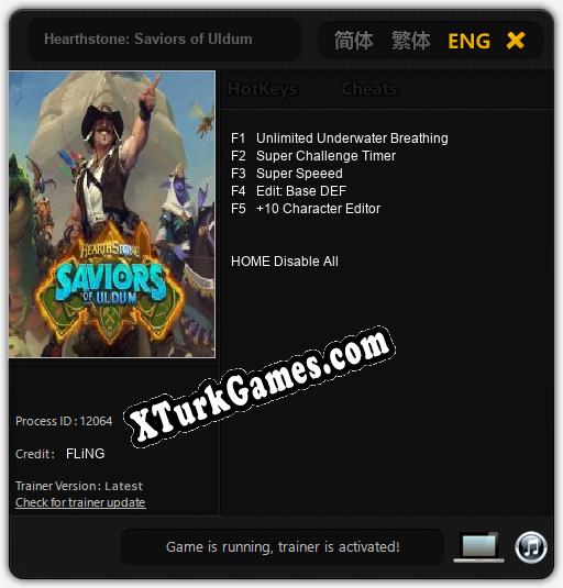 İçin Trainer’ı Çıktı Hearthstone: Saviors of Uldum [v1.0.7]