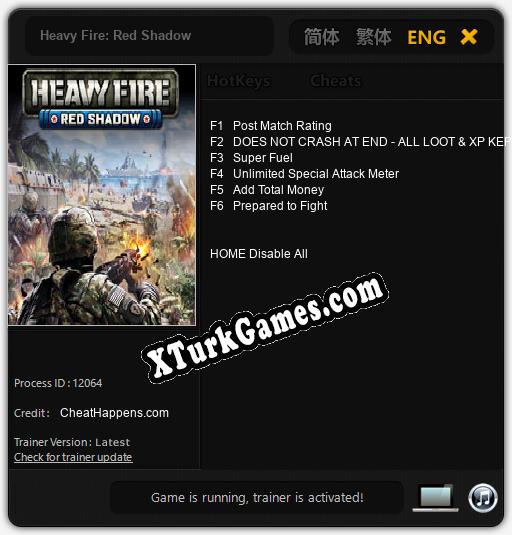 Heavy Fire: Red Shadow: Cheats, Trainer +6 [CheatHappens.com]