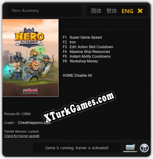 Hero Academy: Trainer’ı (V1.0.84)