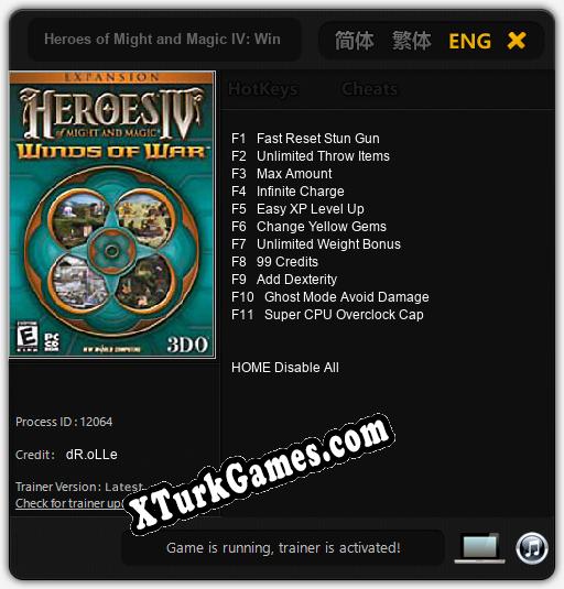 Heroes of Might and Magic IV: Winds of War: Trainer +11 [v1.8]