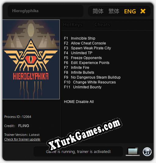 Hieroglyphika: Trainer +11 [v1.8]