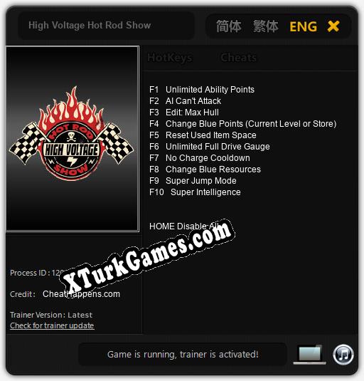 High Voltage Hot Rod Show: Trainer +10 [v1.5]