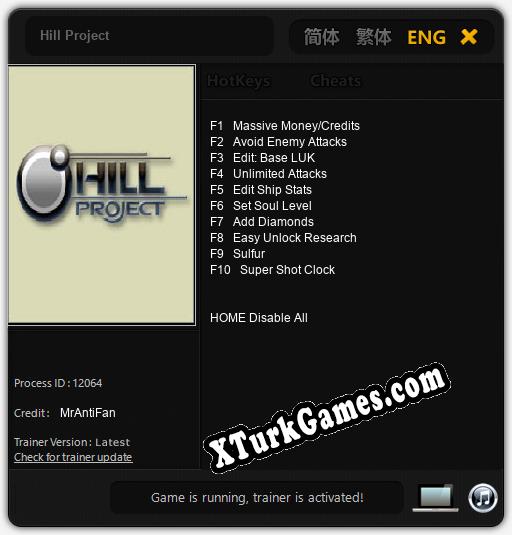 Hill Project: Cheats, Trainer +10 [MrAntiFan]
