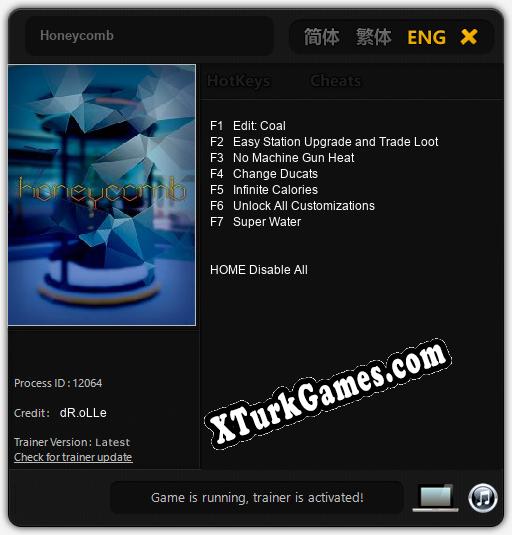 İçin Trainer’ı Çıktı Honeycomb [v1.0.2]